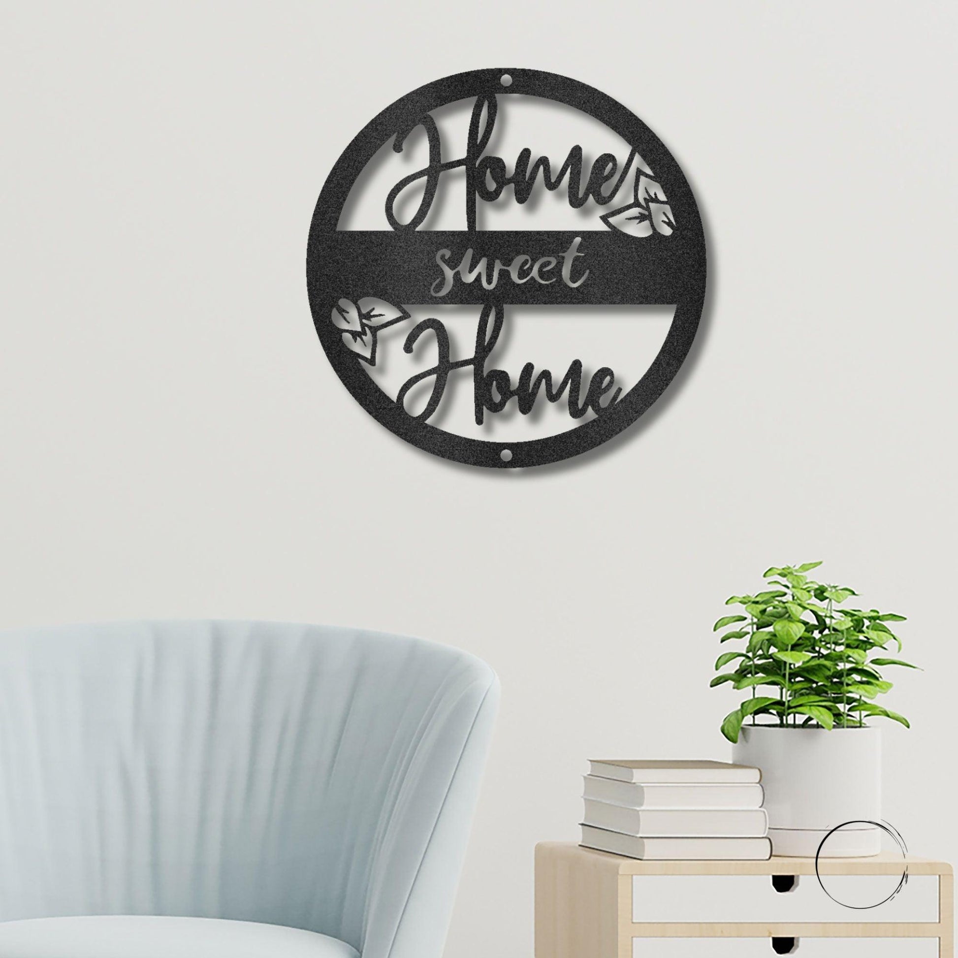 Home Sweet Home Metal Art Wall Sign - Mallard Moon Gift Shop