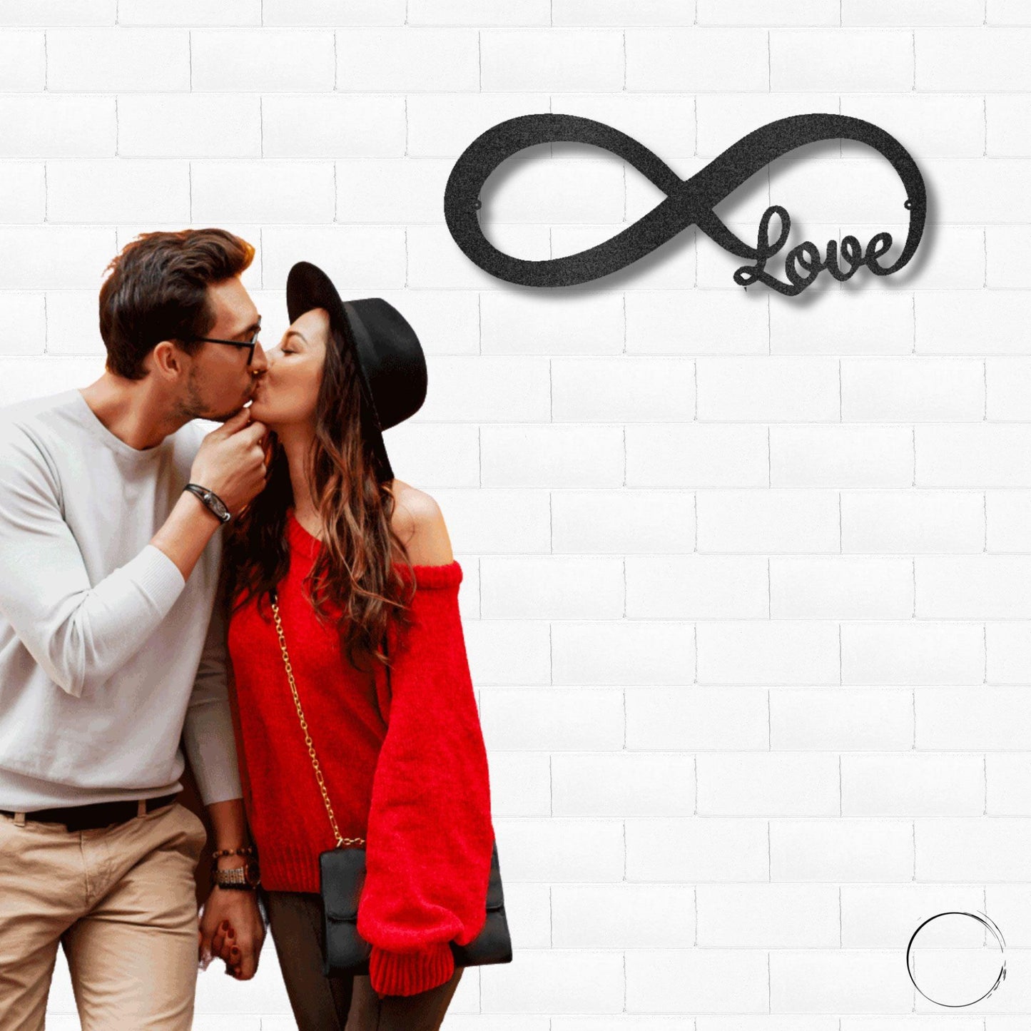Infinite Love Steel Wall Sign Metal Art Valentine Wedding Anniversary Gift - Mallard Moon Gift Shop