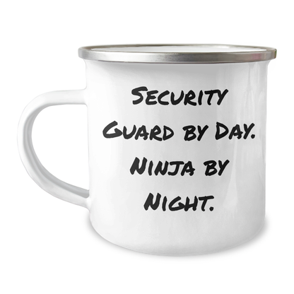 Security Guard Gifts from Friends, Funny Camping Mug for Security Guard by Day, Ninja by Night, Graduation Unique Gifts - Image 1