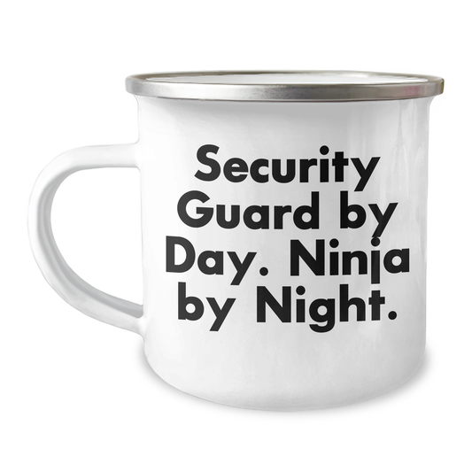 Security Guard Gifts, Funny Quote, Camping Mug, 12 oz, Stainless Steel, Graduation Unique Gifts from Friends - Image 1