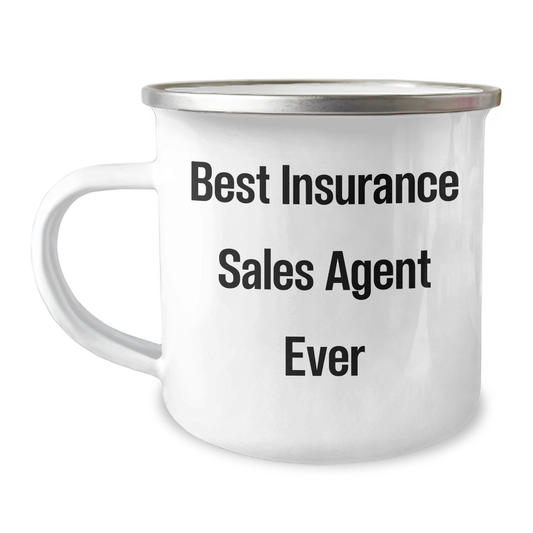 Insurance Sales Agent Gifts from Friends, Best Insurance Sales Agent Ever Quote, Graduation Unique Gifts, Camping Mug for Men, Women, Coworkers, Family - Image 1