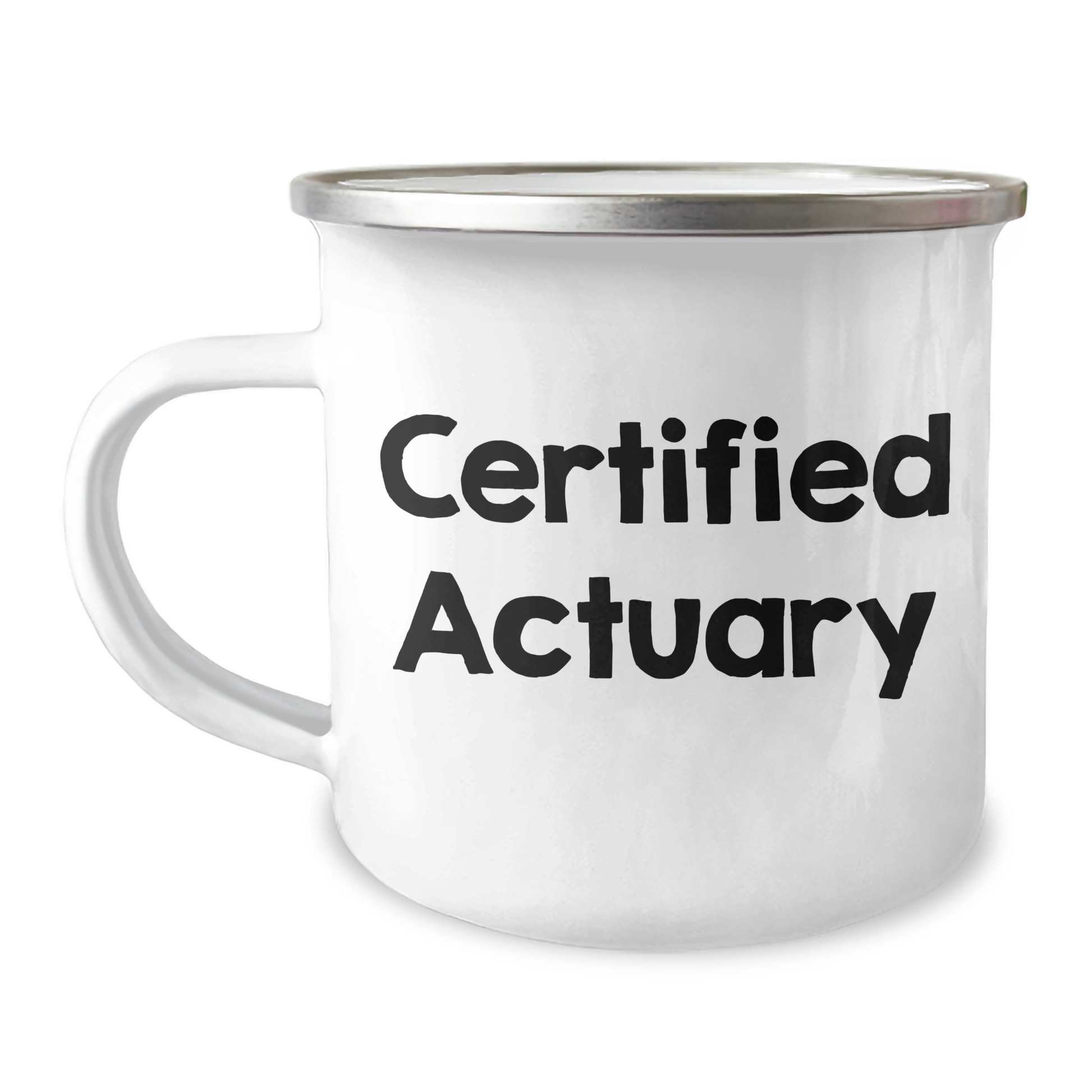 Funny Actuary Gifts for Him, Camping Mug with Quote 'Certified Actuary' from Friends, Unique Father's Day Unique Gifts for Men - Image 1