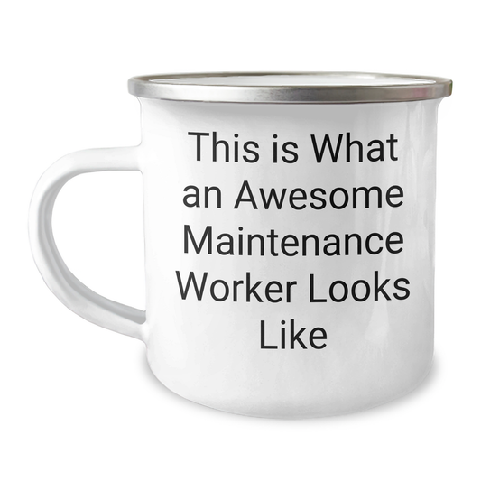 Gifts from Family, Gifts for Maintenance Worker, This Is What An Awesome Maintenance Worker Looks Like Funny Camping Mug - Image 1
