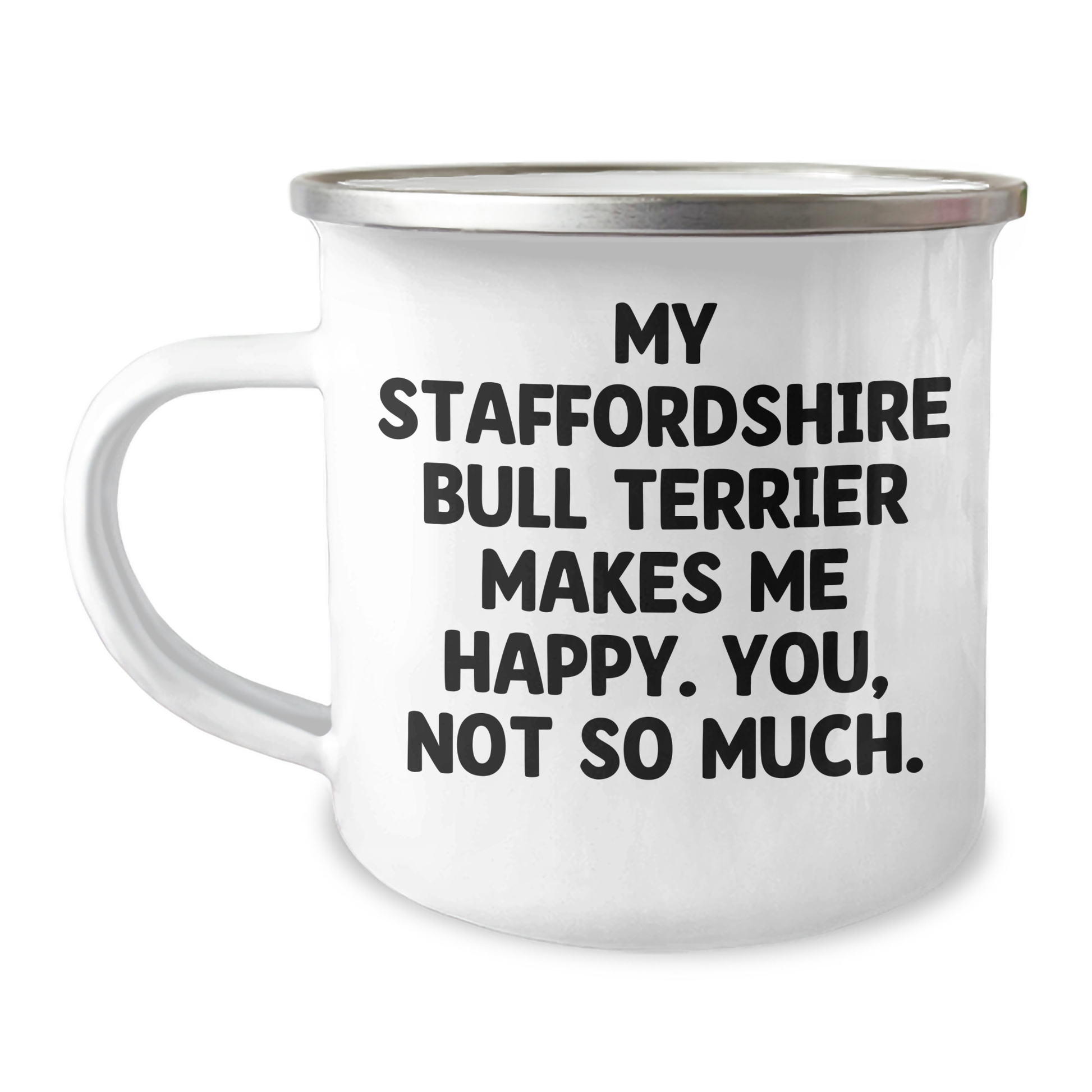 Staffordshire Bull Terrier Dog Lovers Funny Camping Mug Gifts from Family to Father's Day for Him - Image 1