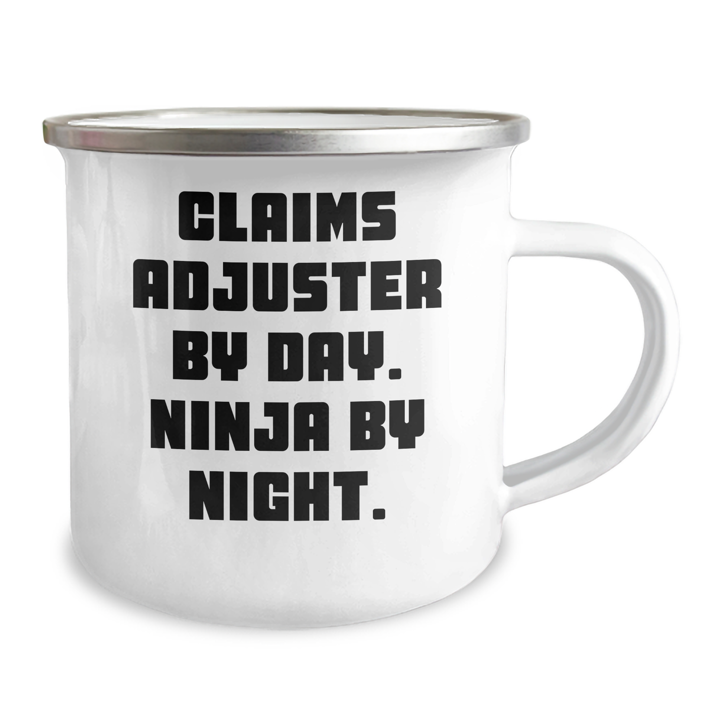 Claims Adjuster Gifts, Camping Mug for Mother's Day, Funny Quote, 'Claims Adjuster By Day. Ninja By Night.' from Friends, Gifts for Claims Adjuster, Men, Women, Family - Image 2