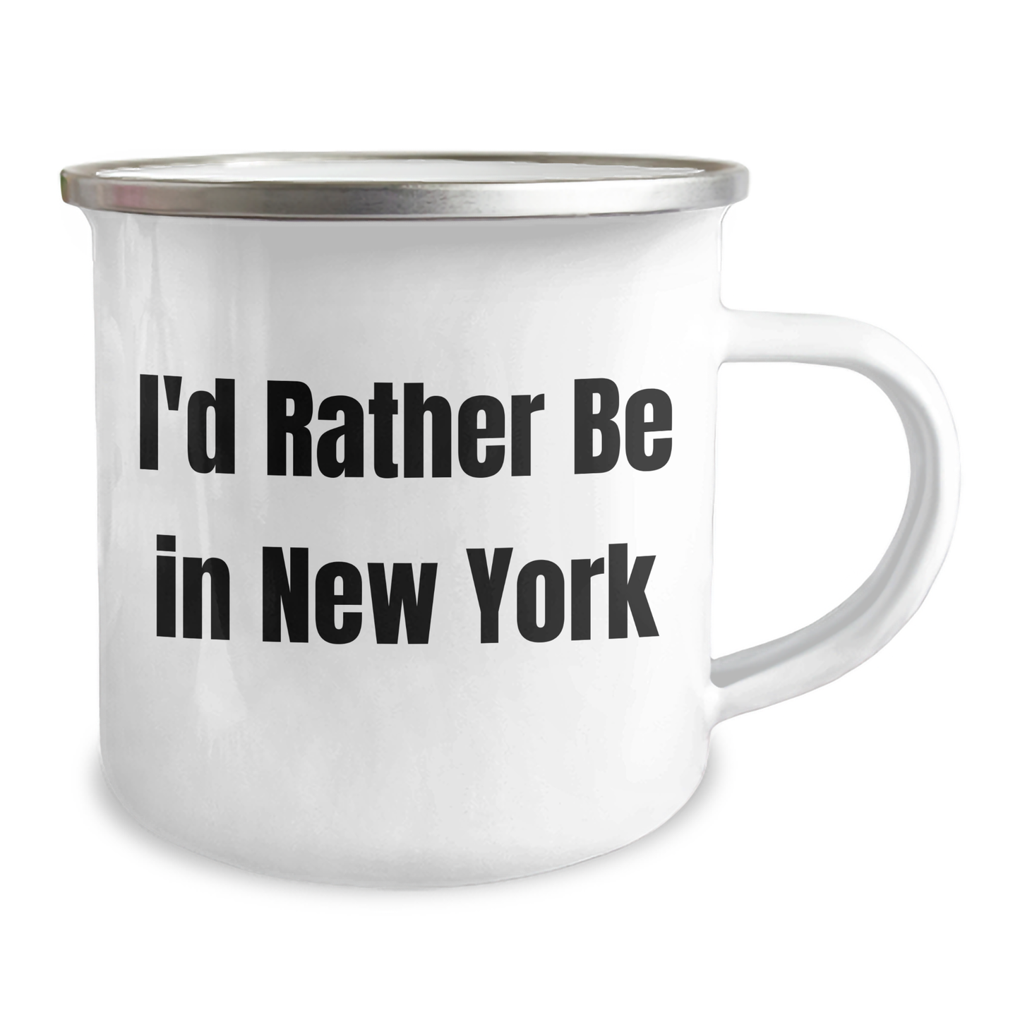 Funny New York Camping Mug for Dad 'I'd Rather Be In New York' Gifts from Men to Family on Father's Day - Image 2