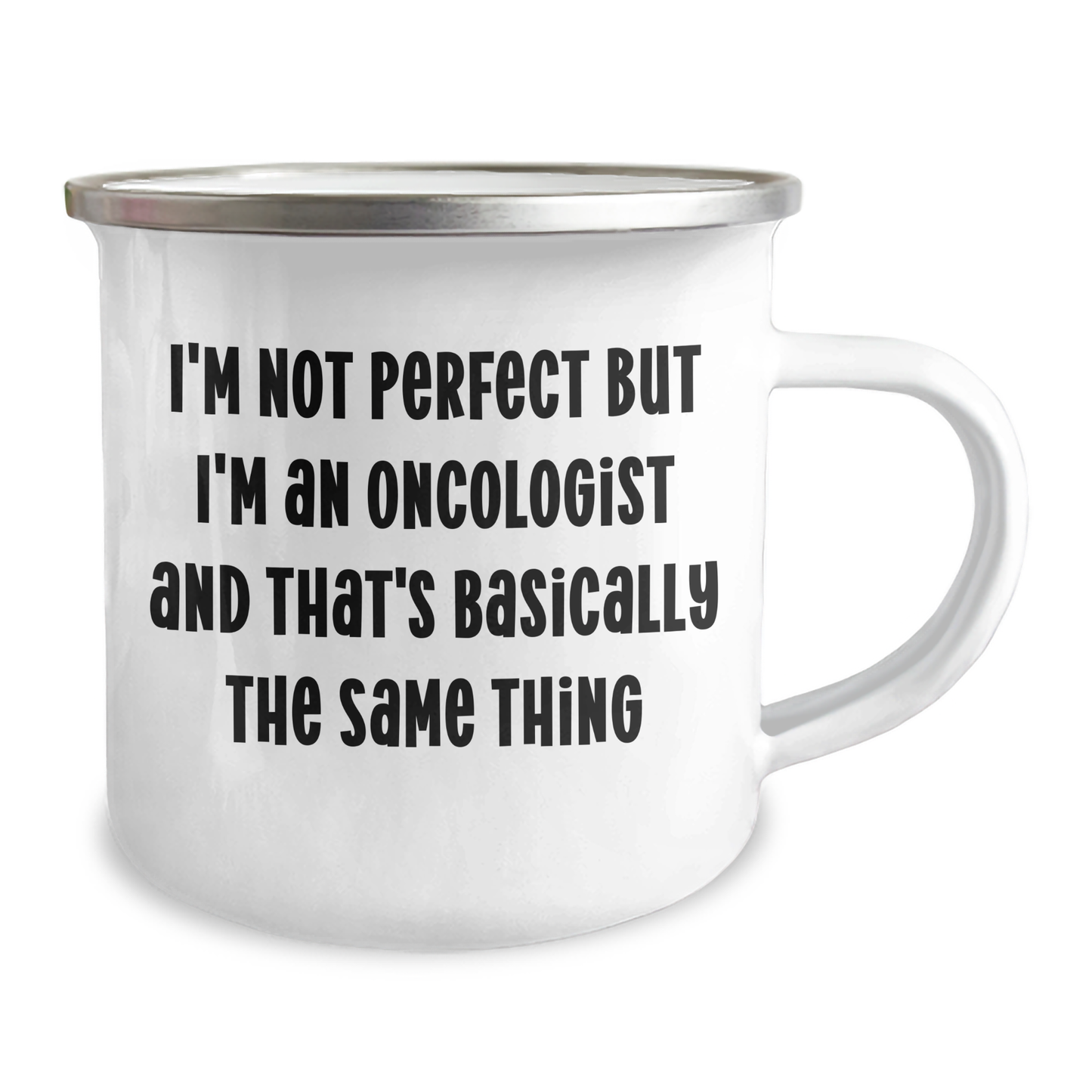Oncologist Humor Gifts from Men to Mother's Day Unique Gifts for Oncologist Camping Mug, Funny Quote 12 oz Stainless Steel with Enamel Finish - Image 2