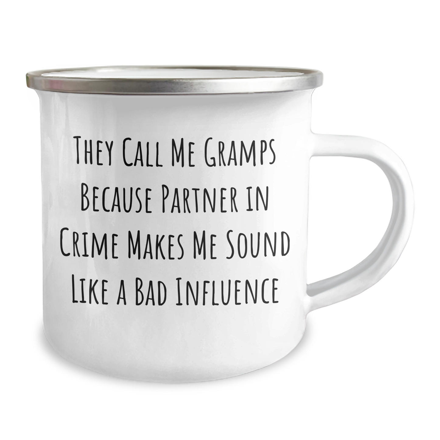 Gramps Camping Mug, Funny Quote Gifts from Family to Gramps, 12 oz Stainless Steel with Enamel Finish, Perfect for Father's Day Unique Gifts for Men - Image 2