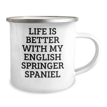 English Springer Spaniel Dog Lover Gifts, Funny Camping Mug, Gifts from Men to English Springer Spaniel Dog Owners for Father's Day, Unique Inspirational Mugs - Image 2