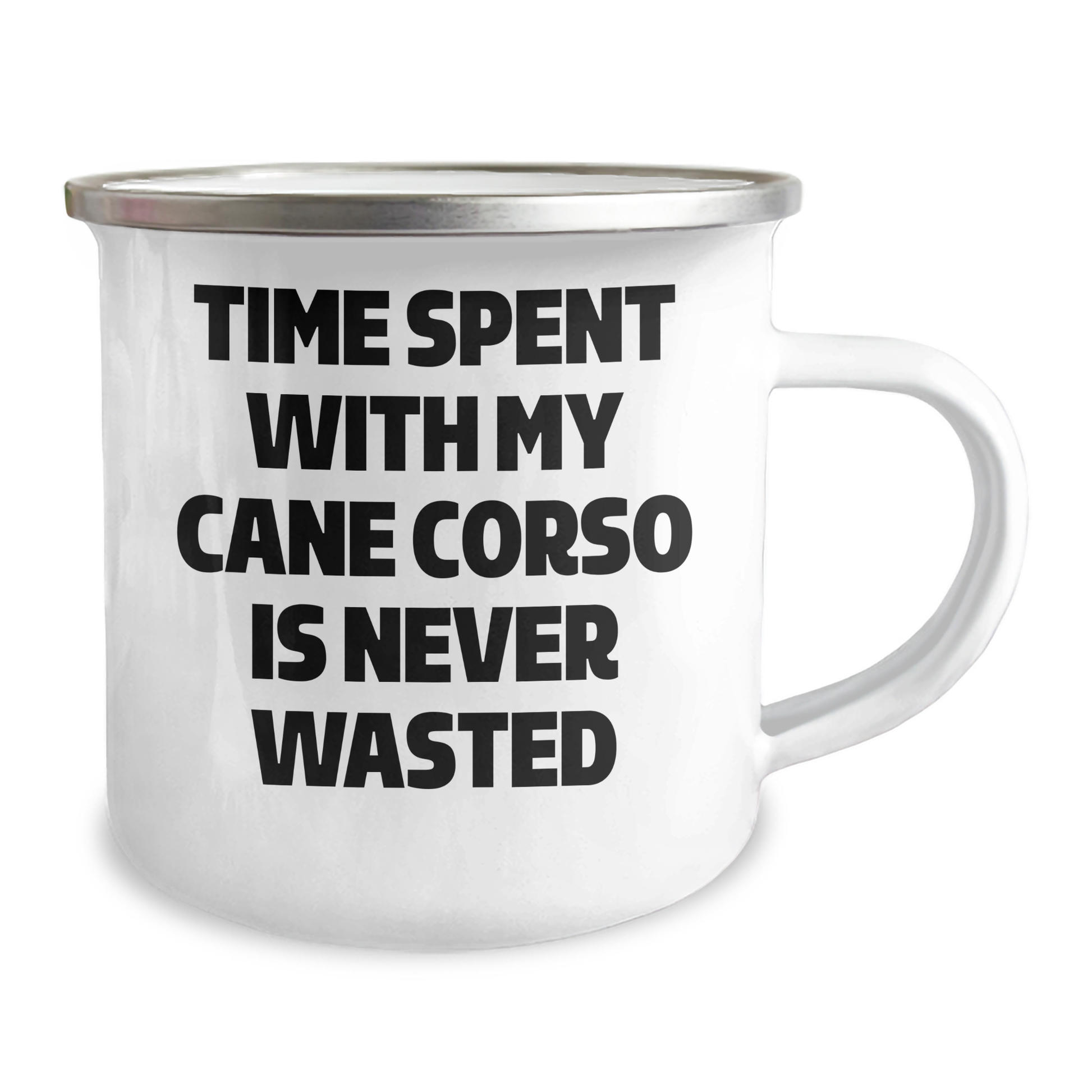 Cane Corso Dog Lovers Gifts from Family, Funny Camping Mugs for Dad, Time Spent with My Cane Corso Is Never Wasted, Unique Father's Day Unique Gifts for Men - Image 2