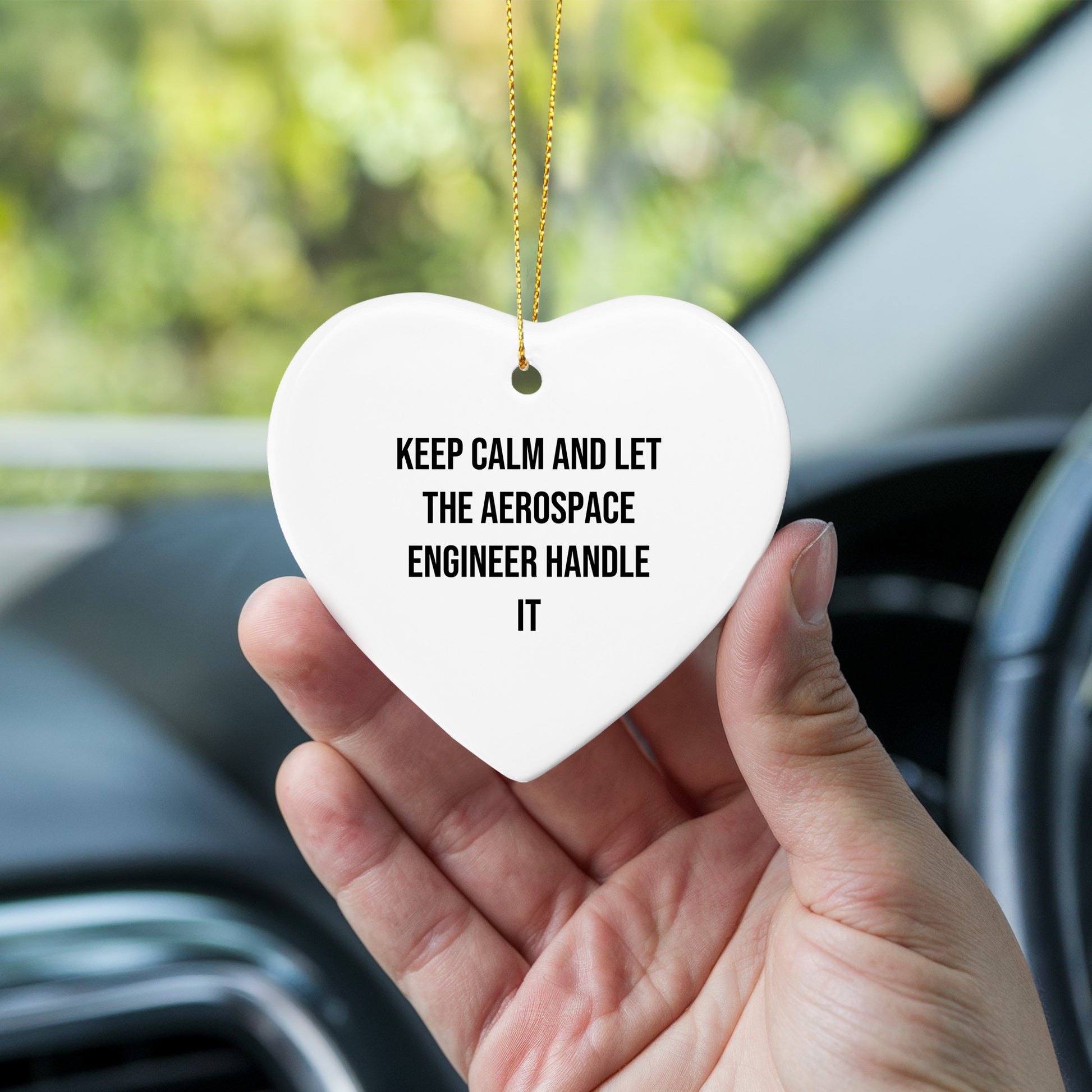Aerospace Engineer Gifts from Friends - Keep Calm And Let The Aerospace Engineer Handle It - Heart Ornament for Christmas