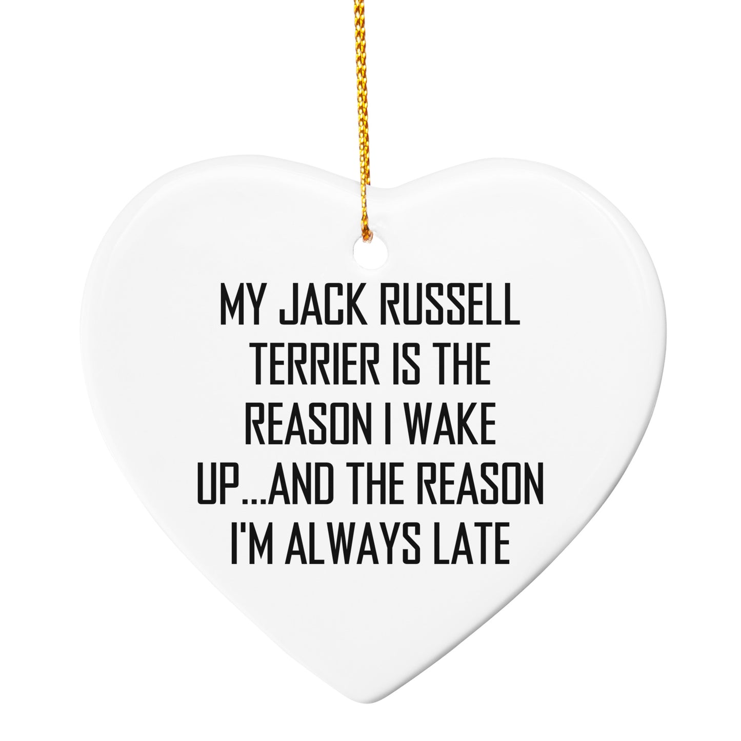 Funny Jack Russell Terrier Dog Gifts from Friends, Christmas Unique Circle Ornaments