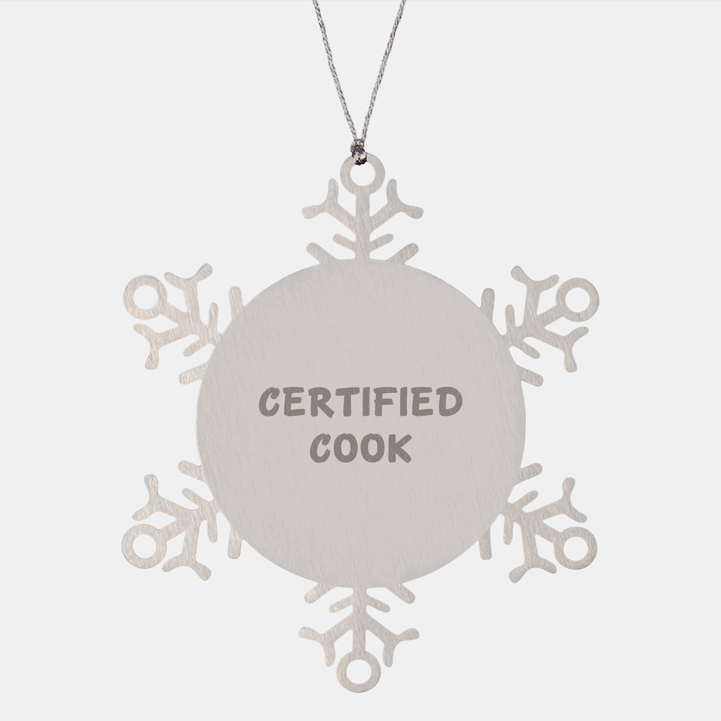 Certified Cook Funny Snowflake Ornament Gifts from Friends for Christmas