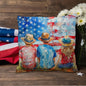 Summertime Kids American Flag Patriotic Pillow Cover - Mallard Moon Gift Shop