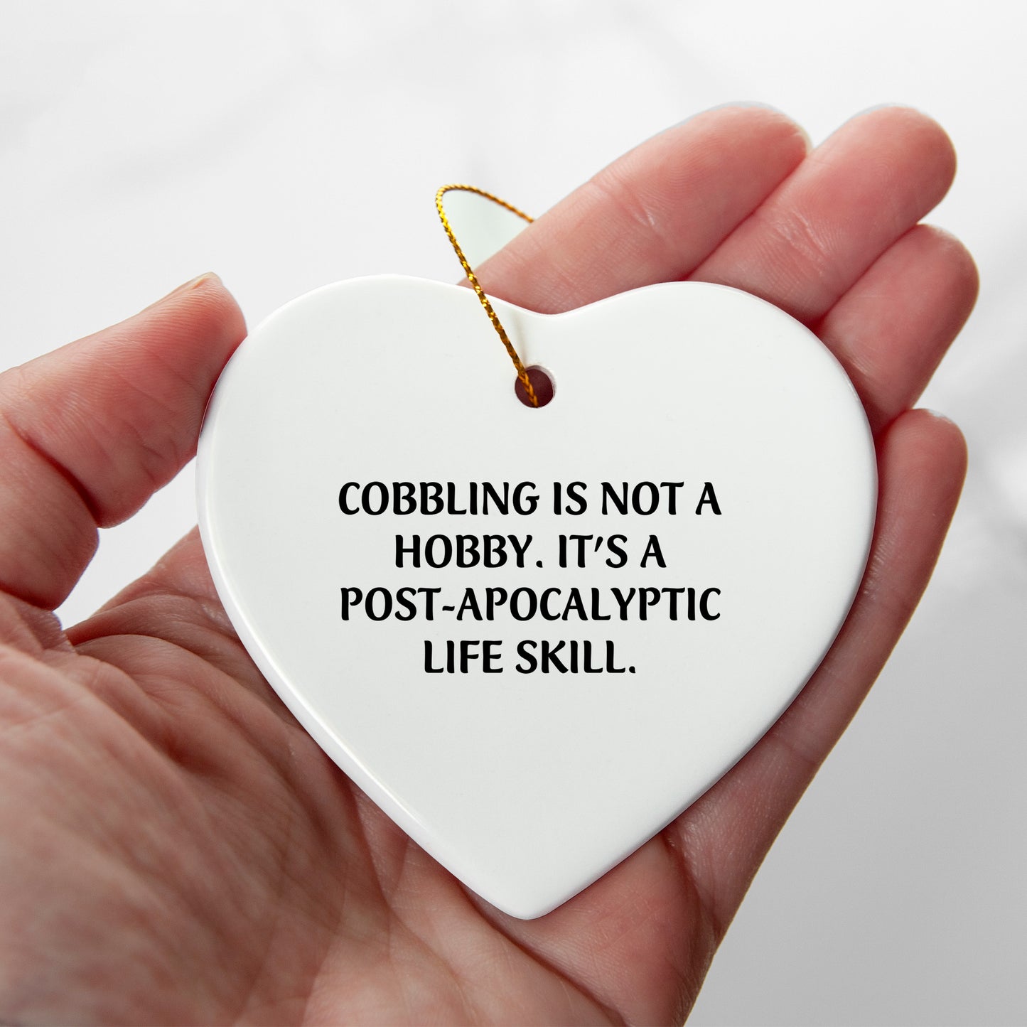 Cobbling Gifts from Friends for Christmas, Inspirational Heart Ornament for Men, Women, Family, Funny Quote