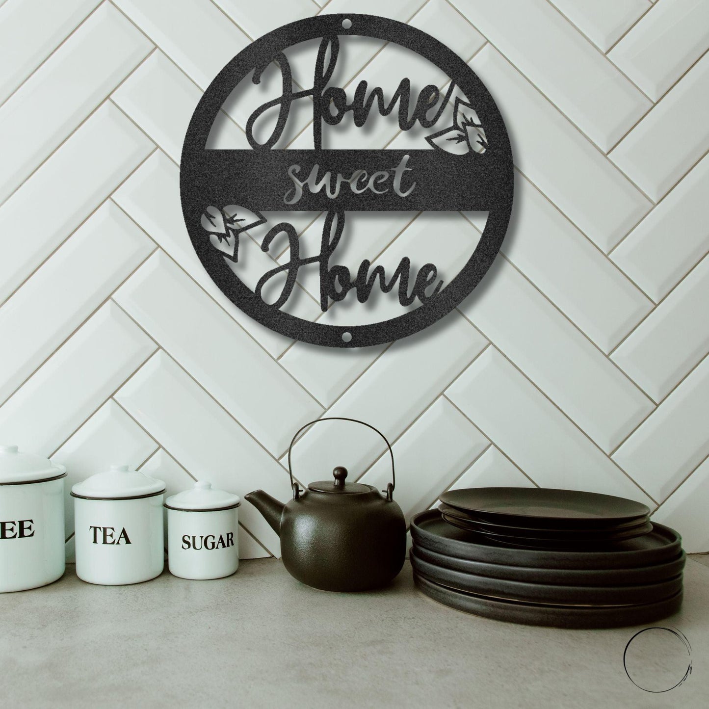 Home Sweet Home Metal Art Wall Sign - Mallard Moon Gift Shop