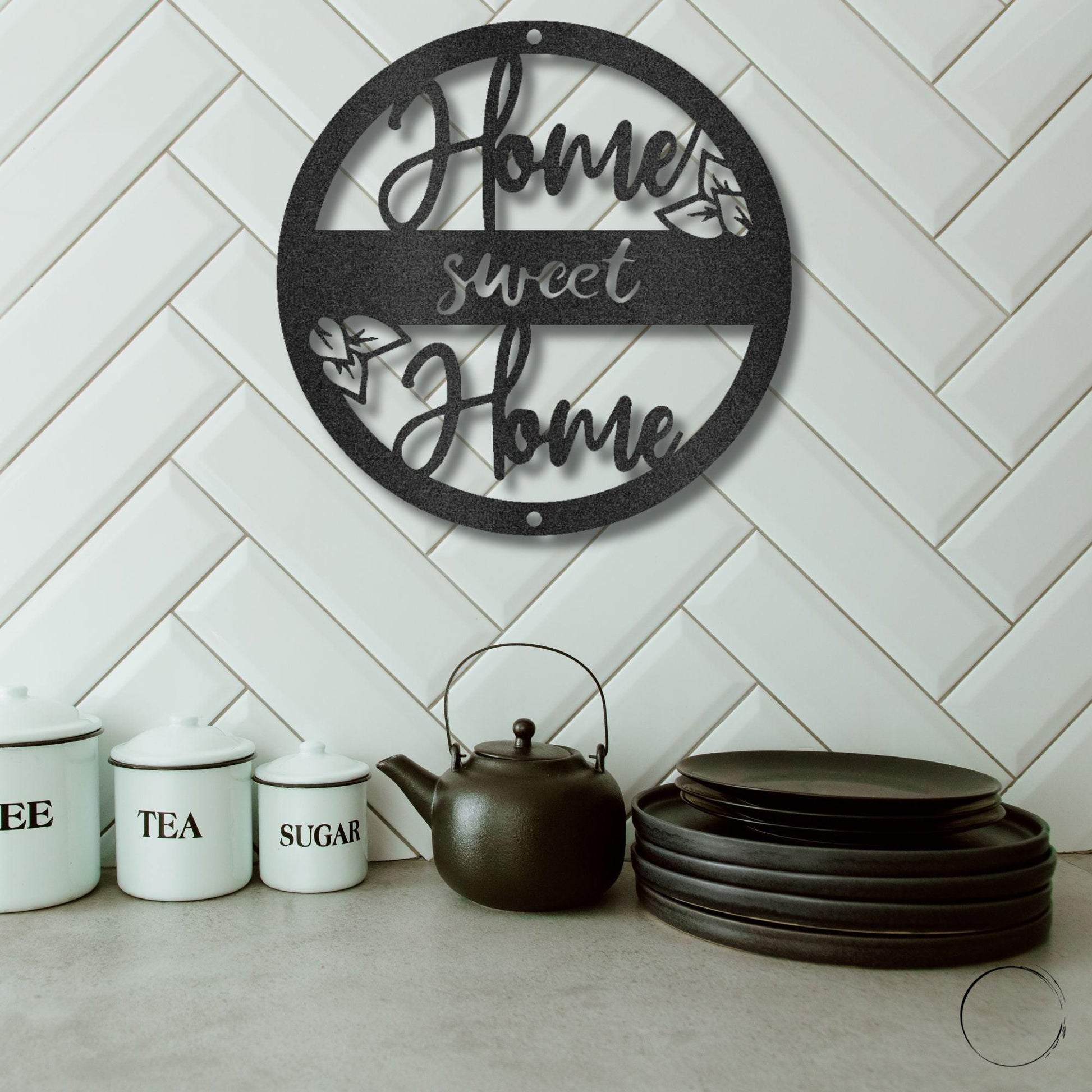 Home Sweet Home Metal Art Wall Sign - Mallard Moon Gift Shop