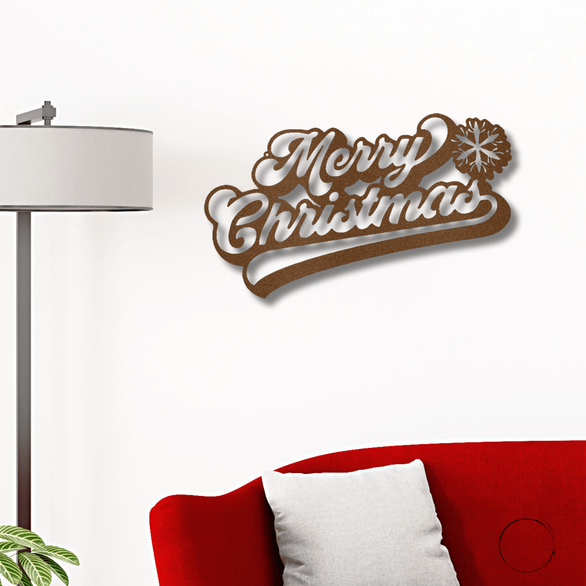 Classic "Merry Christmas" Metal Wall Sign - Bring Holiday Cheer to Any Room - Mallard Moon Gift Shop