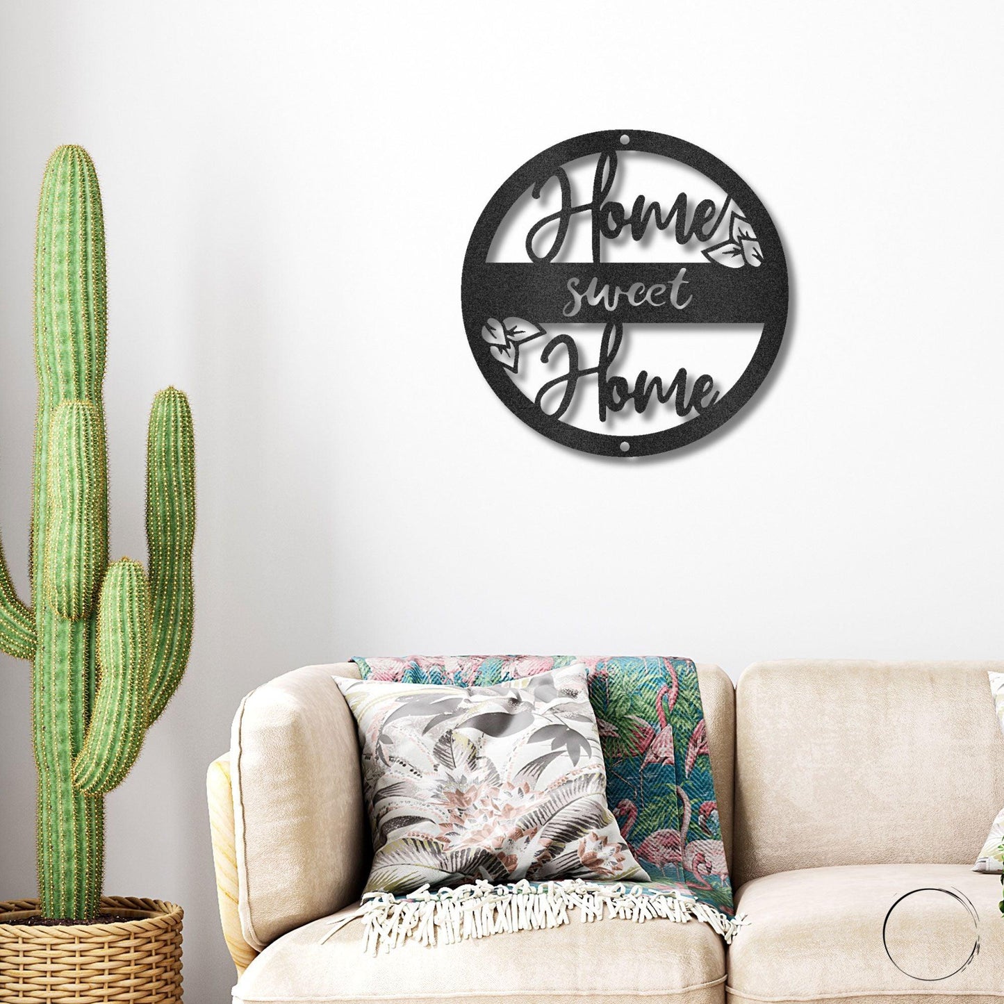 Home Sweet Home Metal Art Wall Sign - Mallard Moon Gift Shop