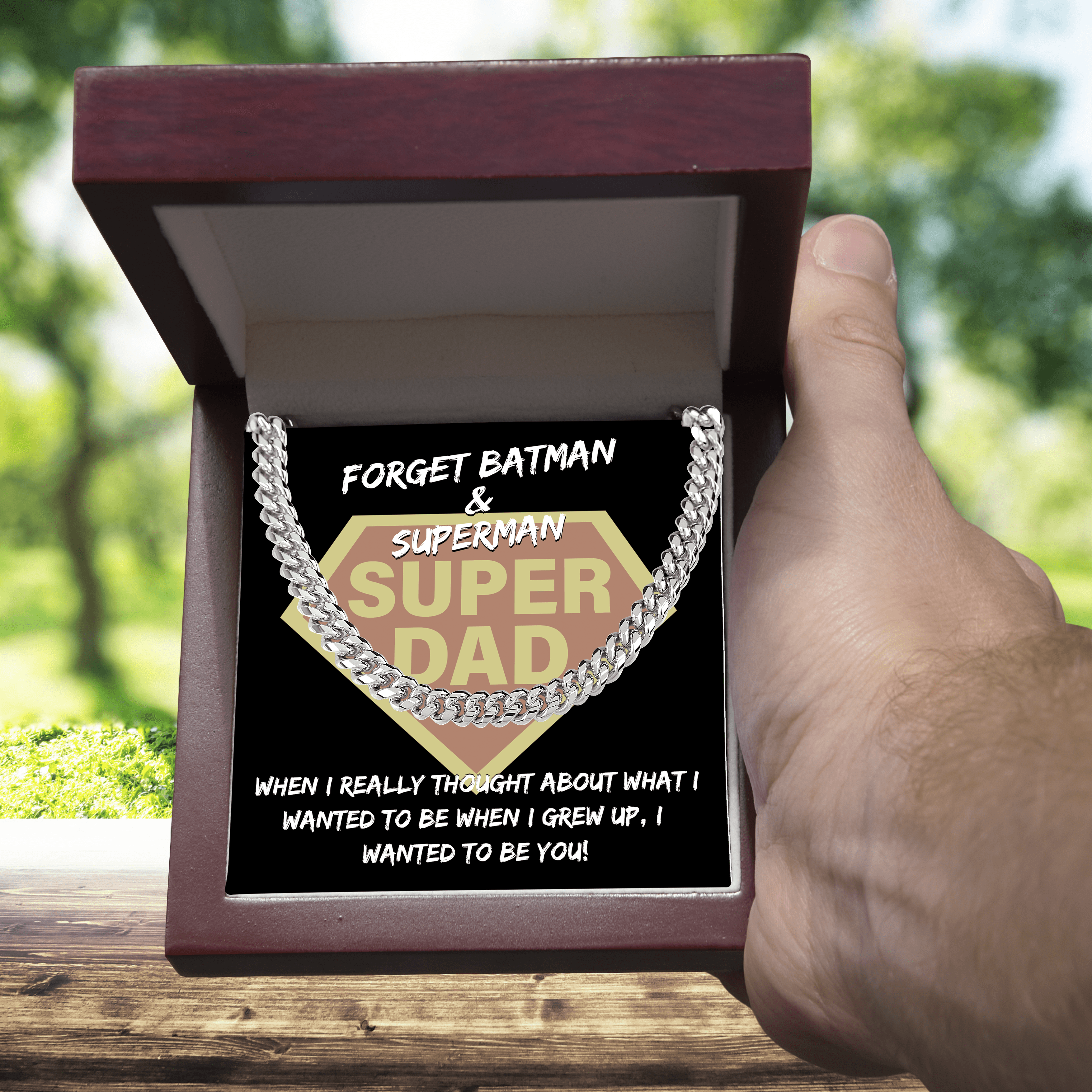 Dad - To Be You Cuban Chain Link Necklace with Gift Box - Mallard Moon Gift Shop