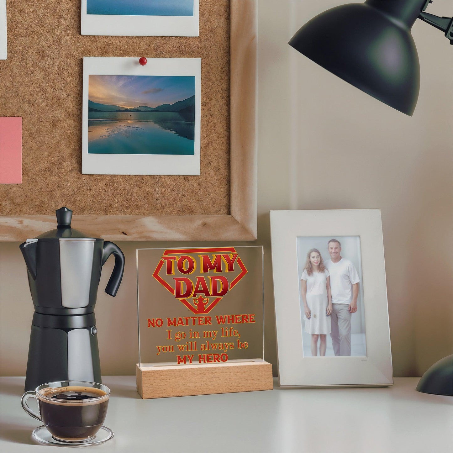 Dad Superhero Award Acrylic Plaque You Will Always Be My Hero - Mallard Moon Gift Shop