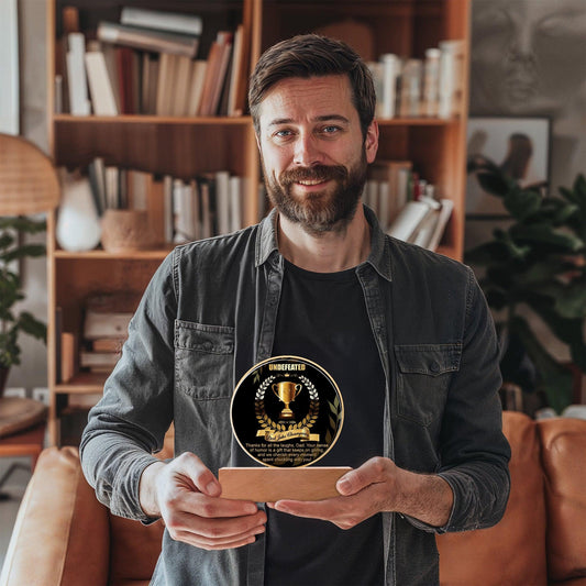 Dad Joke Undefeated Champion Acrylic Plaque Award - Mallard Moon Gift Shop