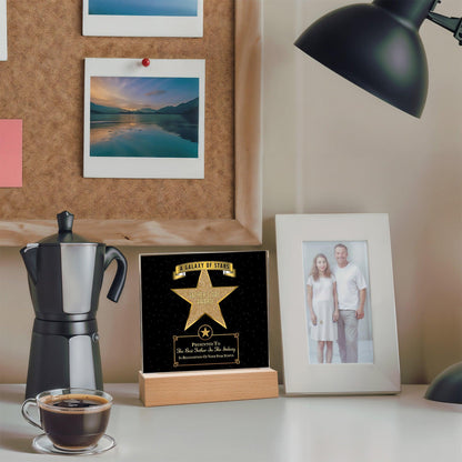 Father's Day Award for Best Father in the Galaxy Acrylic Plaque - Mallard Moon Gift Shop