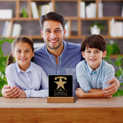 Father's Day Award for Best Father in the Galaxy Acrylic Plaque - Mallard Moon Gift Shop