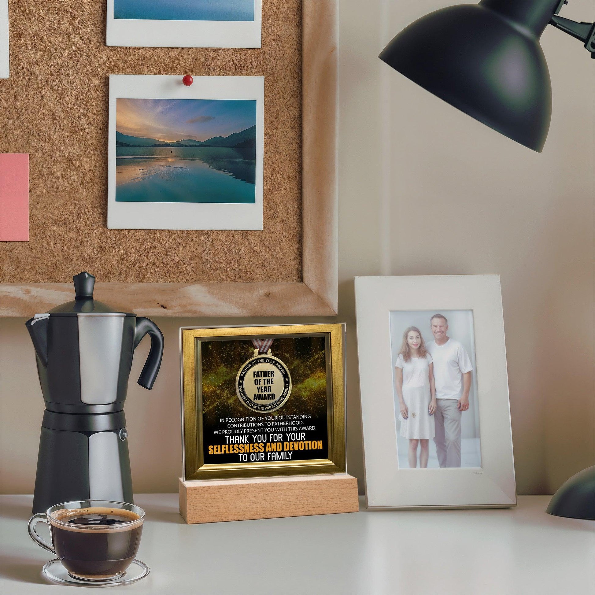 Father of the Year Award Gift for Dad Acrylic Plaque - Mallard Moon Gift Shop