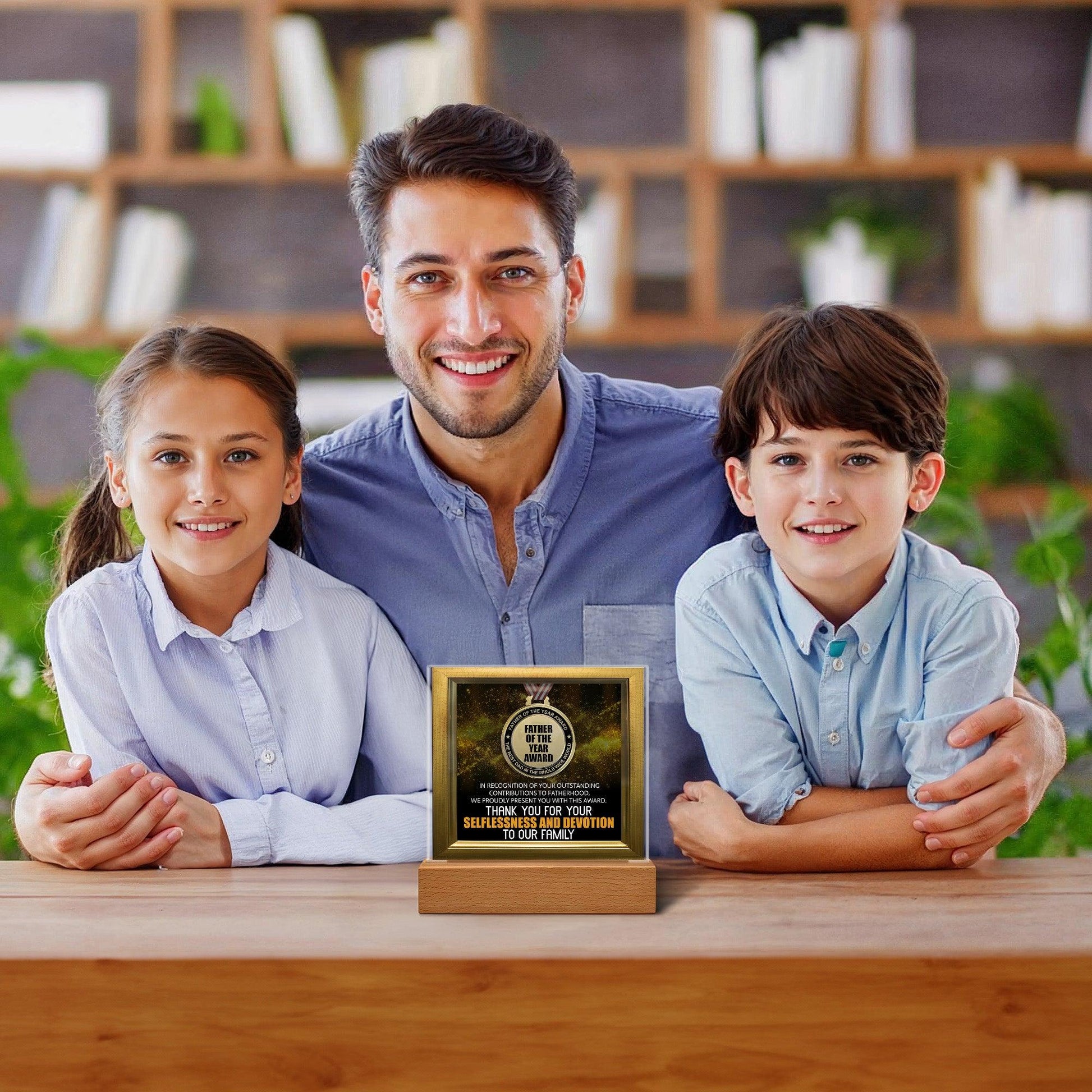 Father of the Year Award Gift for Dad Acrylic Plaque - Mallard Moon Gift Shop