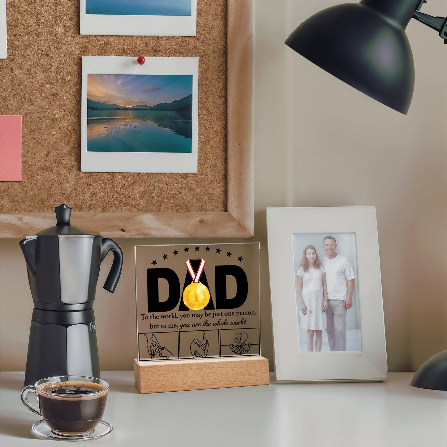 Dad - You Are the World Acrylic Plaque - Mallard Moon Gift Shop