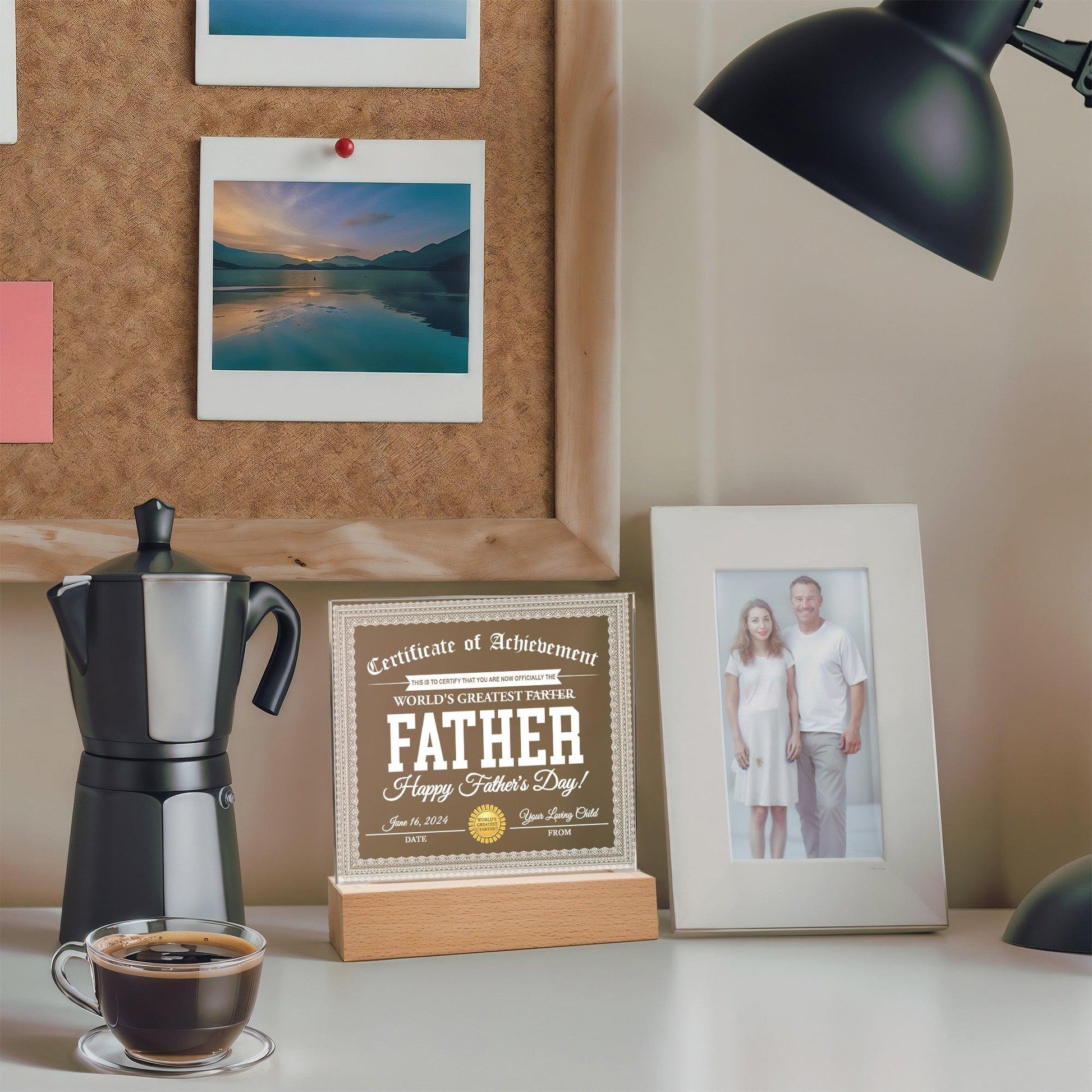 Dad Gift - World's Greatest Farter Funny Personalized Acrylic Plaque - Mallard Moon Gift Shop