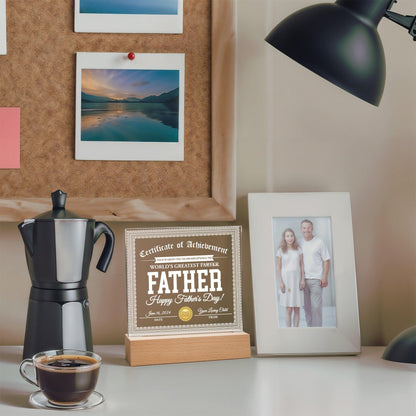 Dad Gift - World's Greatest Farter Funny Personalized Acrylic Plaque - Mallard Moon Gift Shop