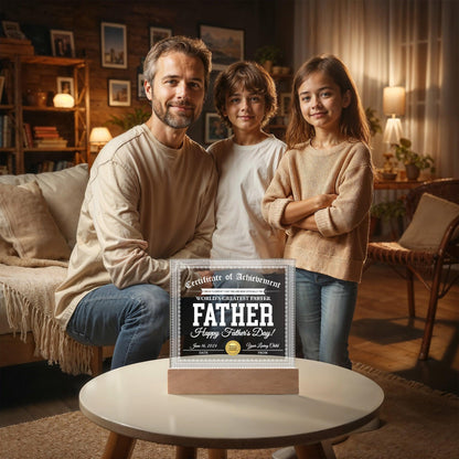 Dad Gift - World's Greatest Farter Funny Personalized Acrylic Plaque - Mallard Moon Gift Shop