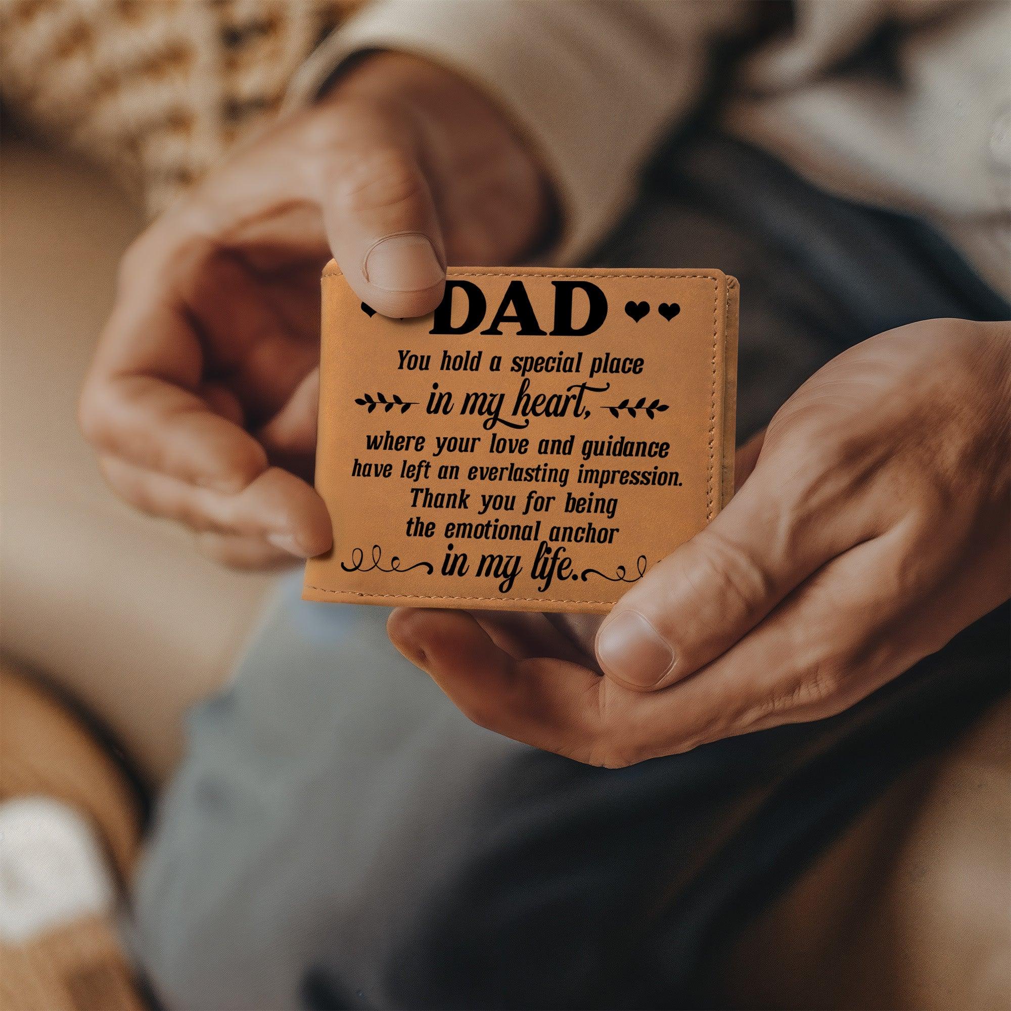 Dad Gift You Hold a Special Place in my Heart Leather Wallet - Mallard Moon Gift Shop