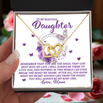 Daughter Gift from Mom – You Are the Angel God Sent Into My Life –Necklace With Message Card and Jewelry - Mallard Moon Gift Shop