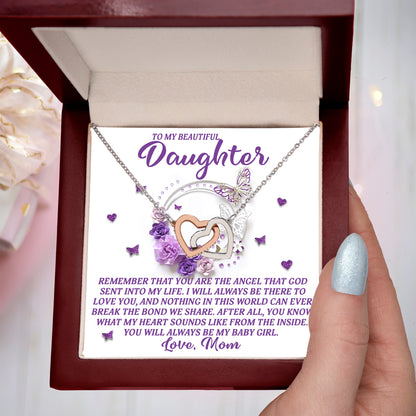 Daughter Gift from Mom – You Are the Angel God Sent Into My Life –Necklace With Message Card and Jewelry - Mallard Moon Gift Shop