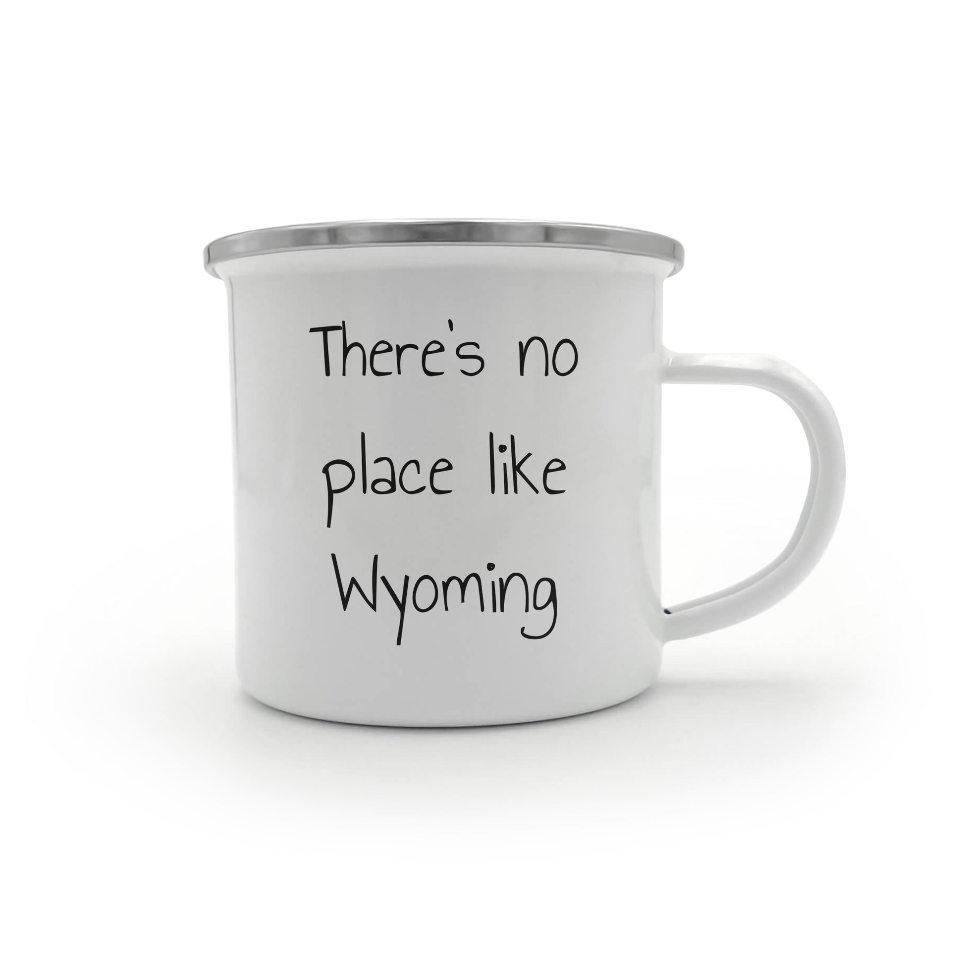 Wyoming Love Camping Mug - There's No Place Like Wyoming - Mallard Moon Gift Shop