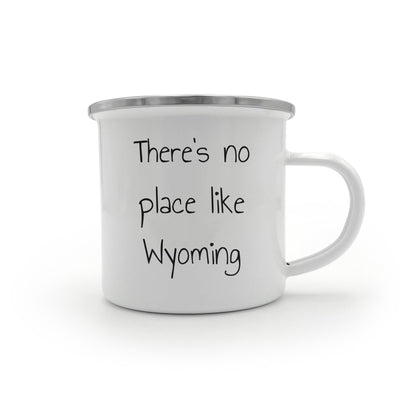 Wyoming Love Camping Mug - There's No Place Like Wyoming - Mallard Moon Gift Shop