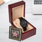 Gift for Dad Hollywood Walk of Fame Father of the Year Black Chronograph Watch - Mallard Moon Gift Shop