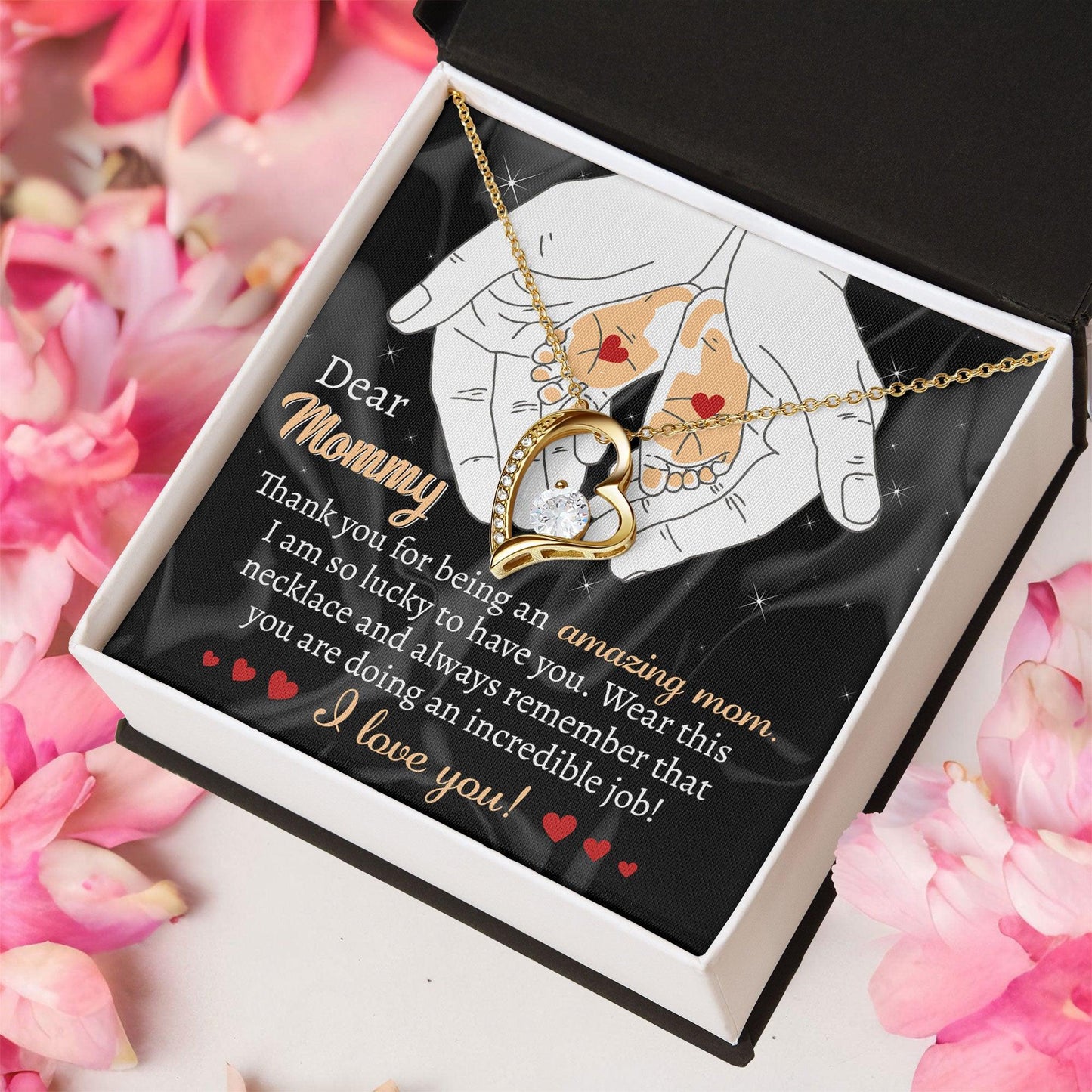 Gift for the Expectant Mom You are Doing An Incredible Job Forever Love Heart Pendant Necklace - Mallard Moon Gift Shop