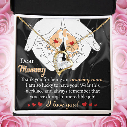 Gift for the Expectant Mom You are Doing An Incredible Job Forever Love Heart Pendant Necklace - Mallard Moon Gift Shop