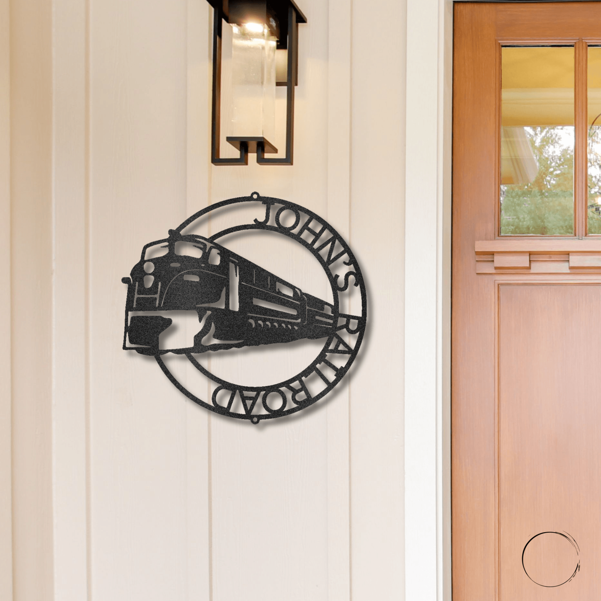 Train Ring Personalized Metal Art Steel Wall Sign - Mallard Moon Gift Shop