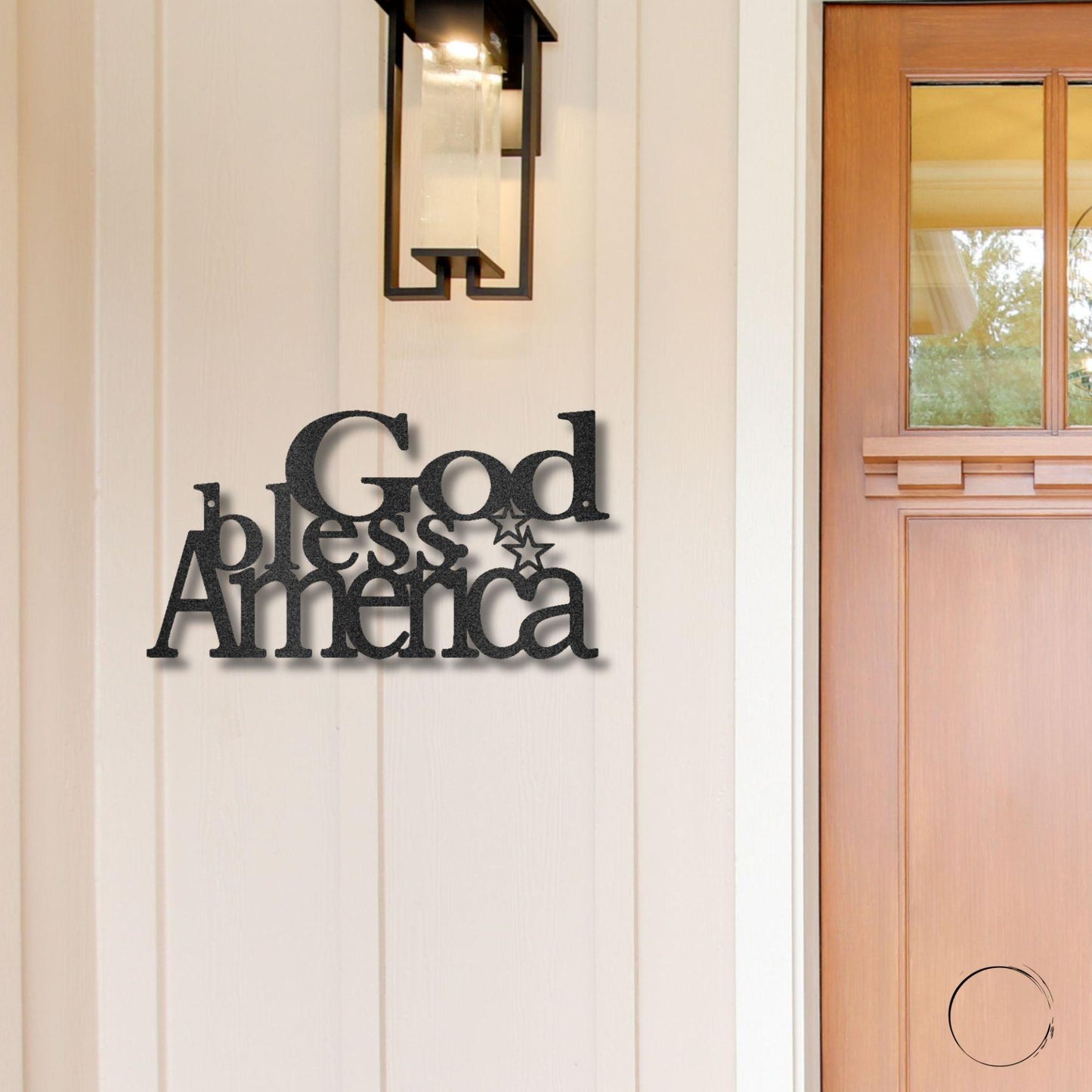 God Bless America Metal Art Wall Sign - Mallard Moon Gift Shop