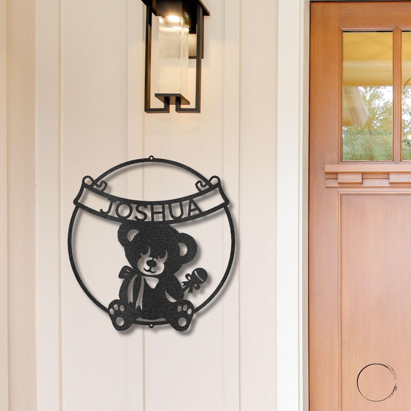 Cherished Teddy Bear: Personalized Metal Name Sign for Children - Mallard Moon Gift Shop