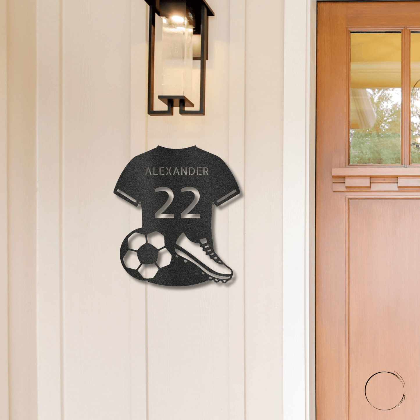 Soccer Jersey Monogram Custom Name Steel Sign Metal Wall Art - Mallard Moon Gift Shop