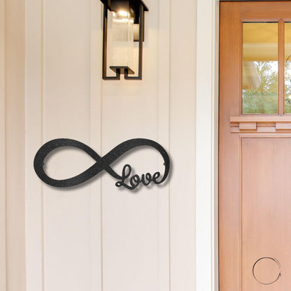 Infinite Love Steel Wall Sign Metal Art Valentine Wedding Anniversary Gift - Mallard Moon Gift Shop
