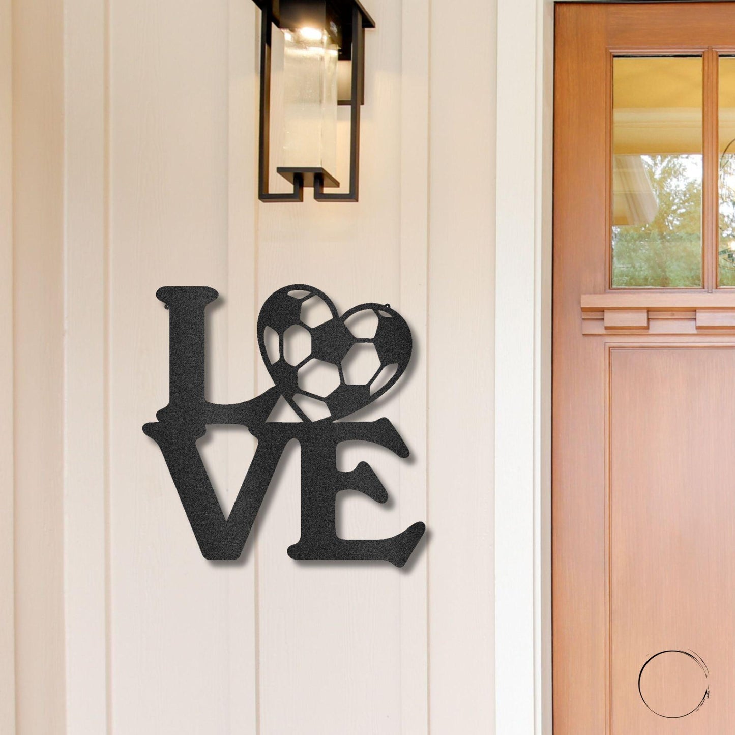 Soccer Love Steel Wall Sign Metal Art - Mallard Moon Gift Shop