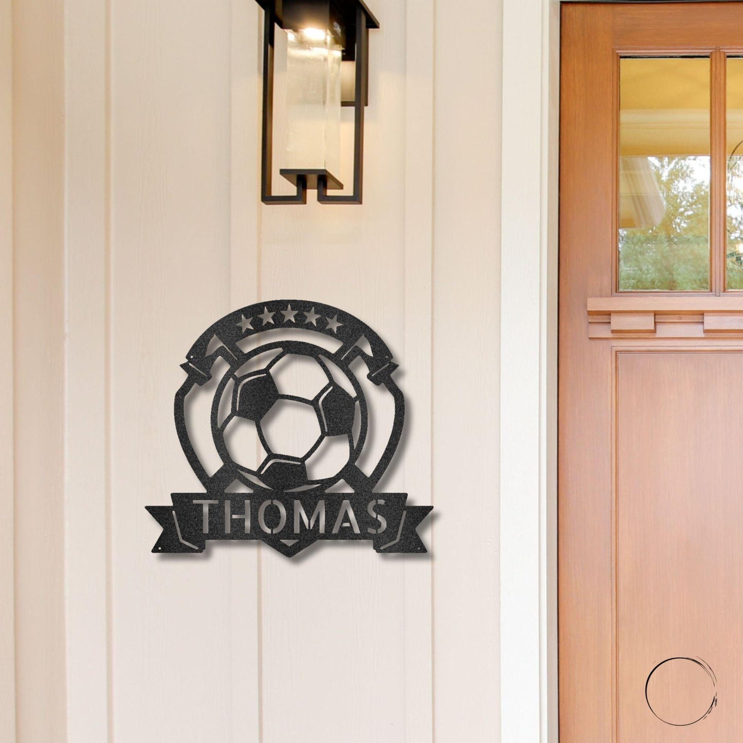 Soccer Plaque Custom Name Steel Wall Sign - Mallard Moon Gift Shop