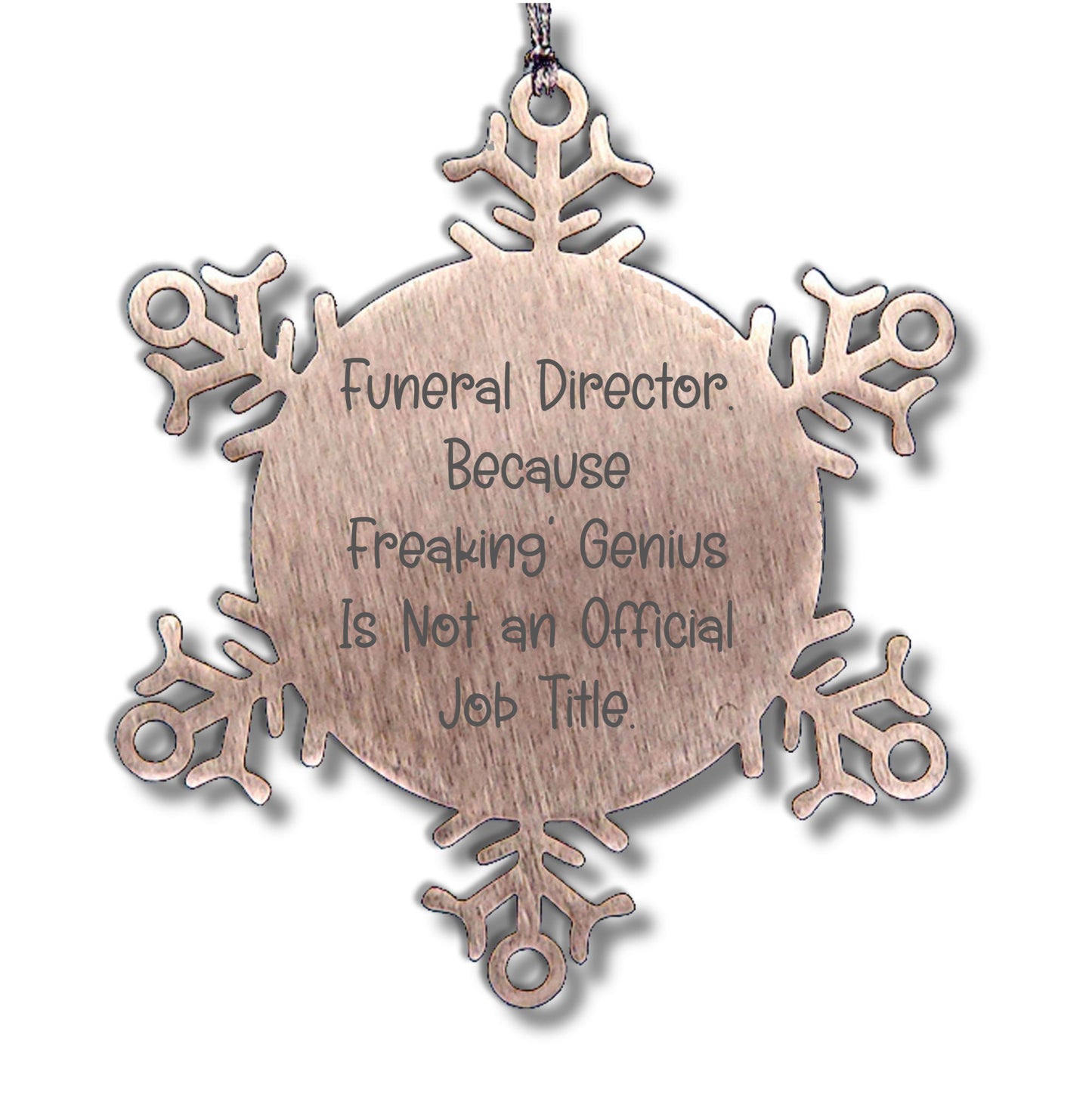 Funeral Director Funny Snowflake Ornament Gifts from Men, Gifts for Funeral Director, Christmas Unique Presents